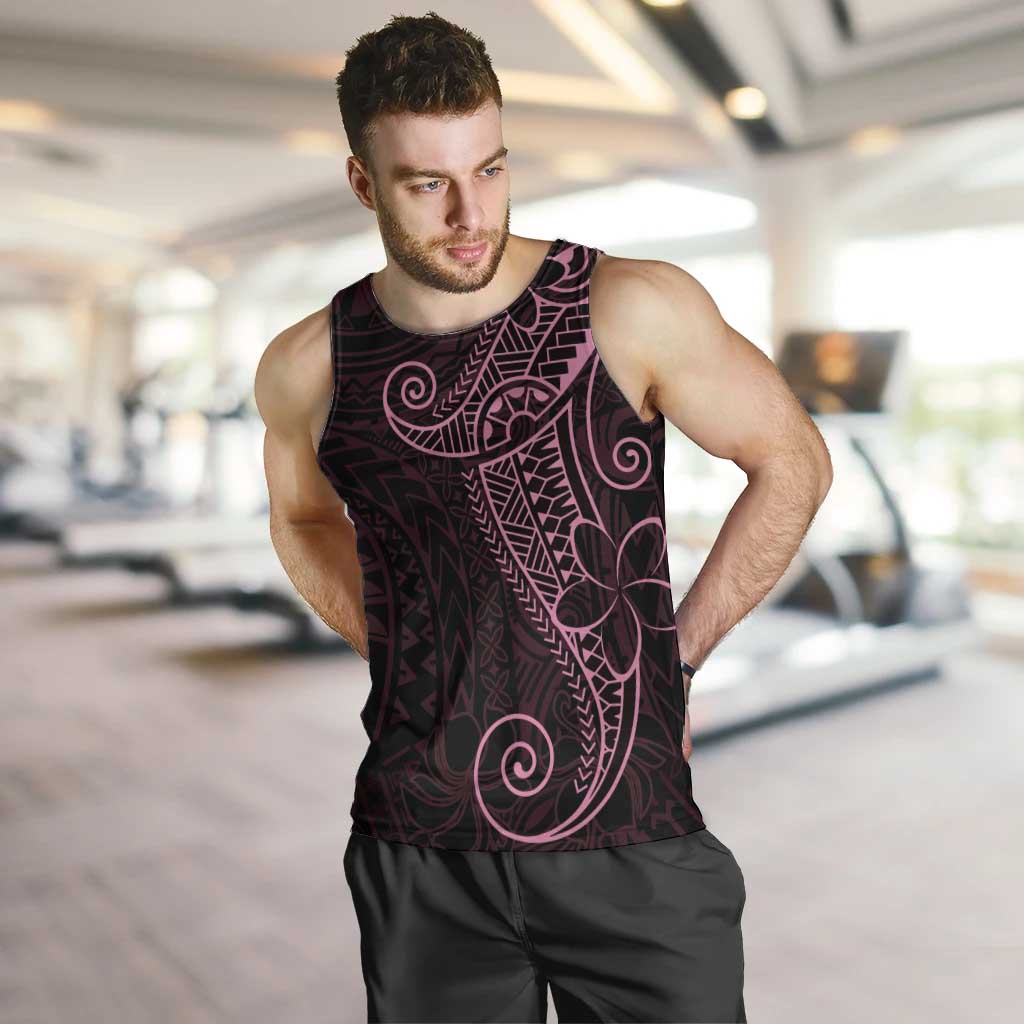 Black Pink Polynesian Tribal Men Tank Top - Polynesian Pride