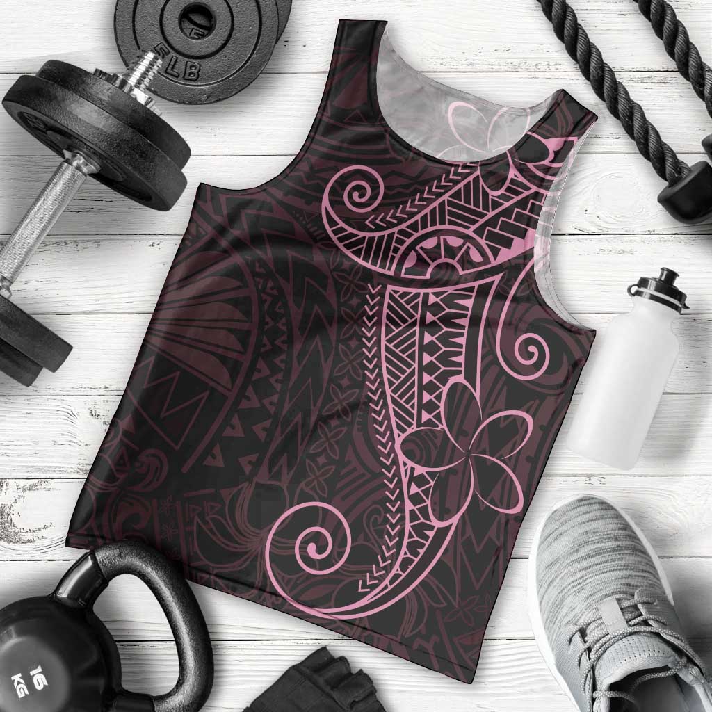 Black Pink Polynesian Tribal Men Tank Top - Polynesian Pride