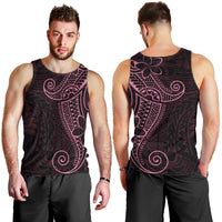 Black Pink Polynesian Tribal Men Tank Top - Polynesian Pride