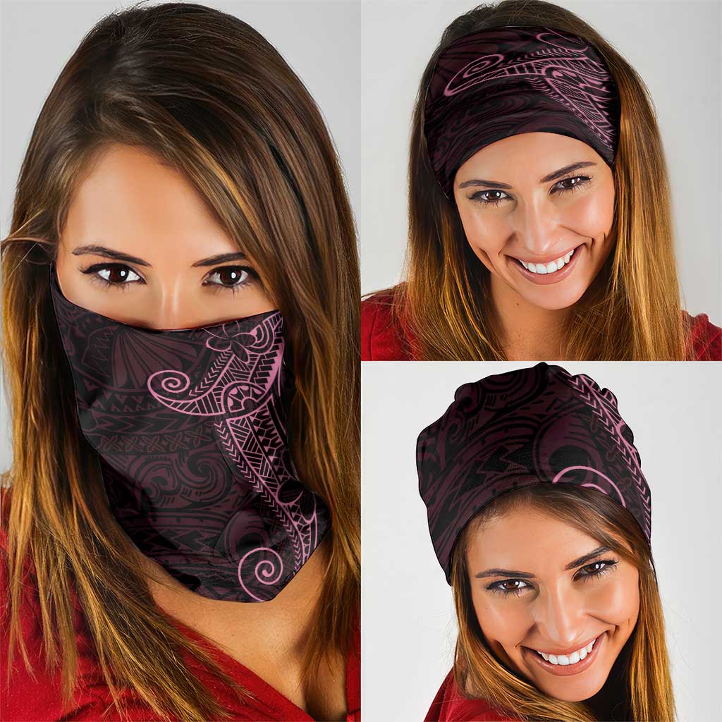 Black Pink Polynesian Tribal Neck Gaiter - Polynesian Pride