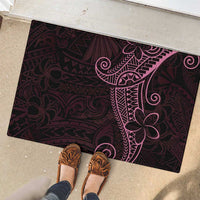 Black Pink Polynesian Tribal Rubber Doormat LT9 - Polynesian Pride