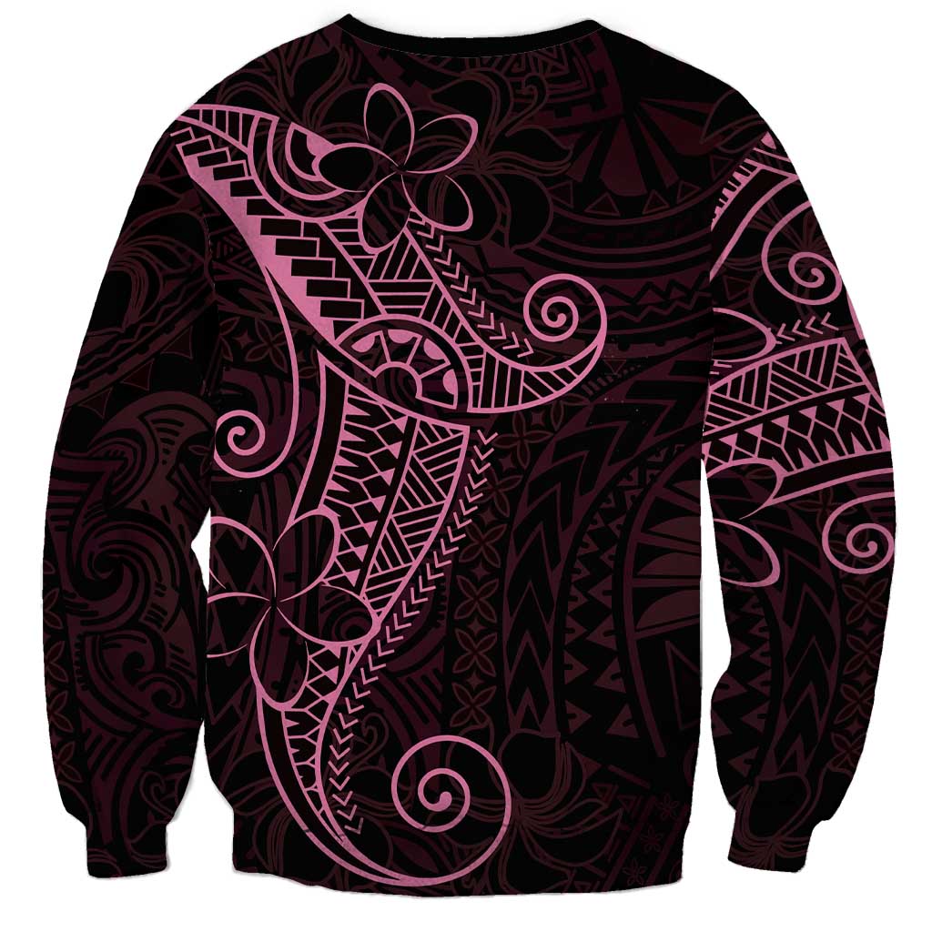 Black Pink Polynesian Tribal Sweatshirt - Polynesian Pride
