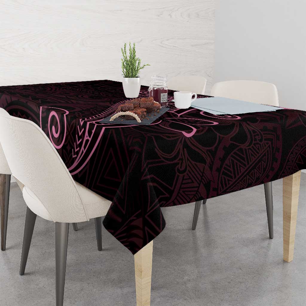Black Pink Polynesian Tribal Tablecloth - Polynesian Pride