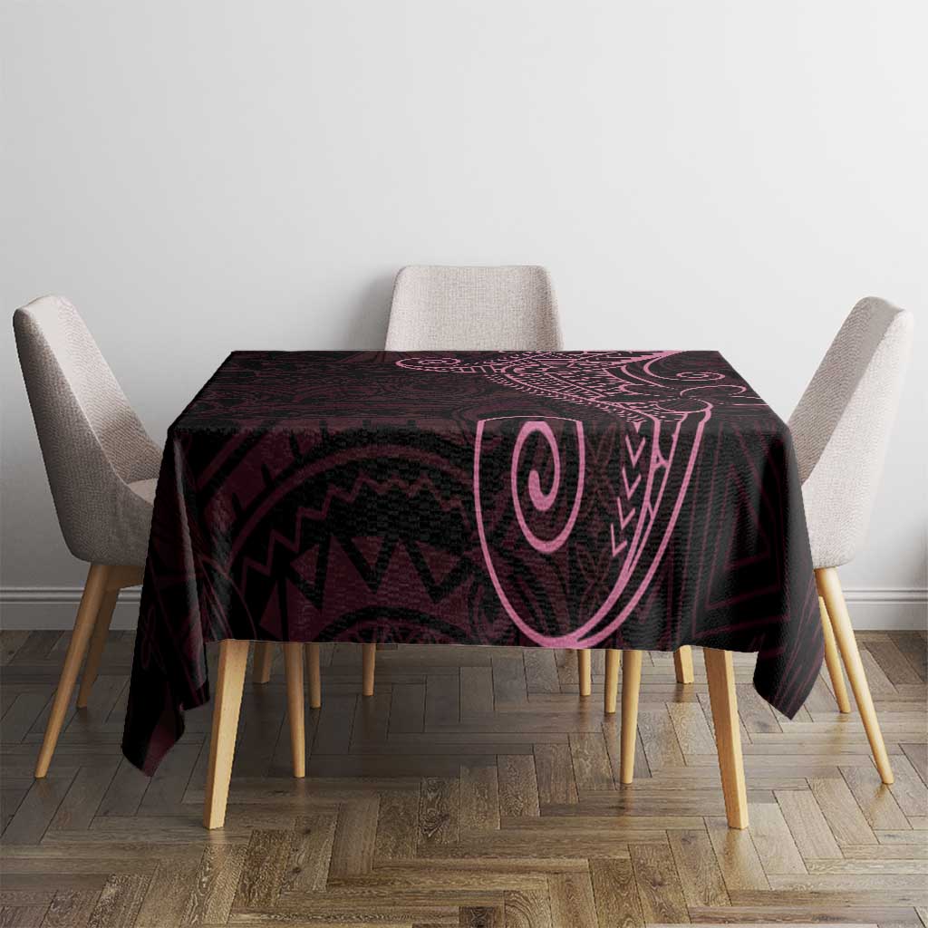 Black Pink Polynesian Tribal Tablecloth - Polynesian Pride