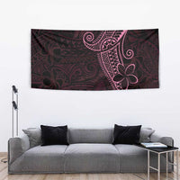 Black Pink Polynesian Tribal Tapestry - Polynesian Pride