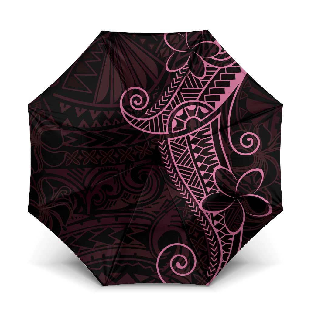 Black Pink Polynesian Tribal Umbrella - Polynesian Pride