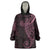 Black Pink Polynesian Tribal Wearable Blanket Hoodie - Polynesian Pride