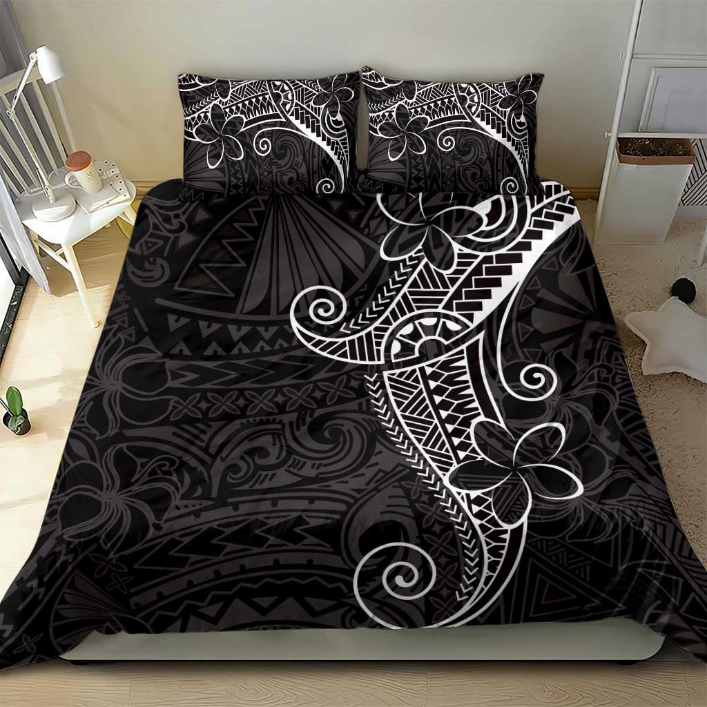 Black White Polynesian Tribal Bedding Set - Polynesian Pride
