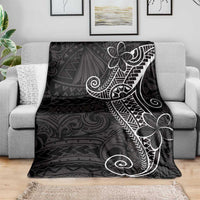 Black White Polynesian Tribal Blanket - Polynesian Pride