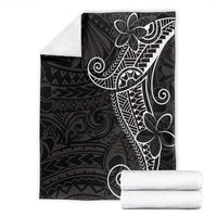 Black White Polynesian Tribal Blanket - Polynesian Pride