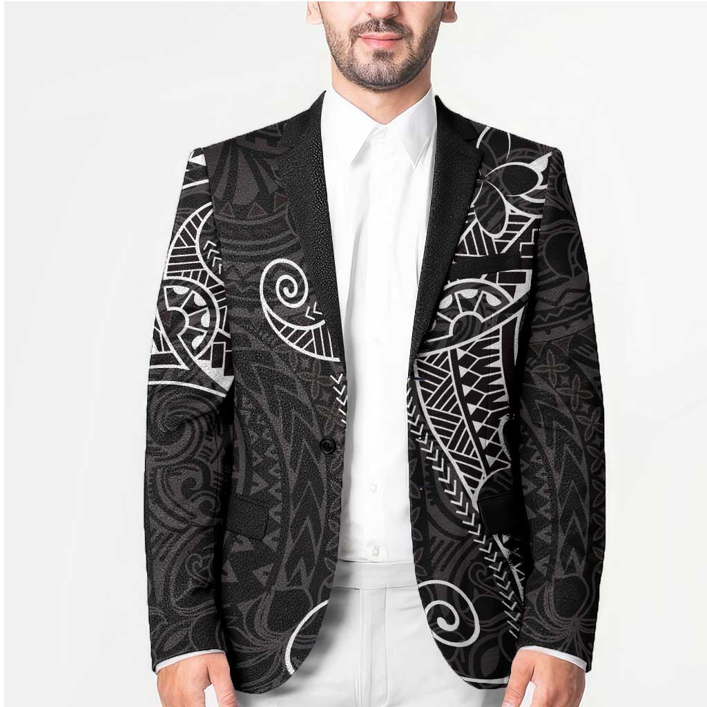 Black White Polynesian Tribal Blazer LT9 - Polynesian Pride