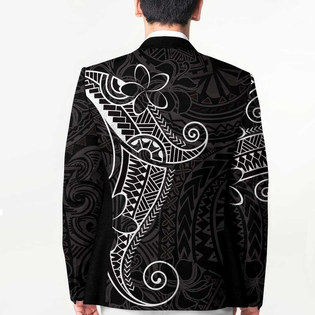 Black White Polynesian Tribal Blazer LT9 - Polynesian Pride