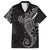 Black White Polynesian Tribal Family Matching Long Sleeve Bodycon Dress and Hawaiian Shirt - Polynesian Pride