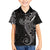 Black White Polynesian Tribal Family Matching Long Sleeve Bodycon Dress and Hawaiian Shirt - Polynesian Pride