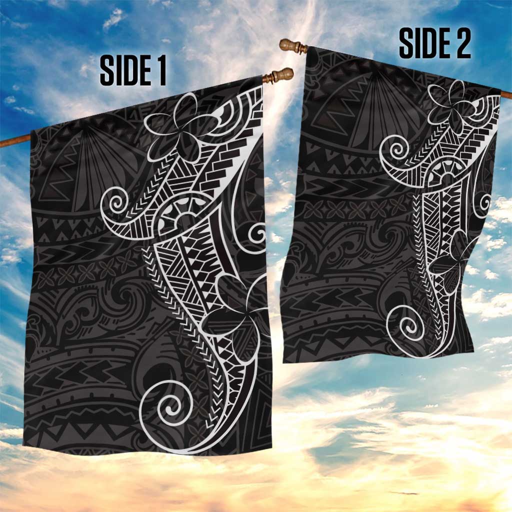 Black White Polynesian Tribal Garden Flag - Polynesian Pride
