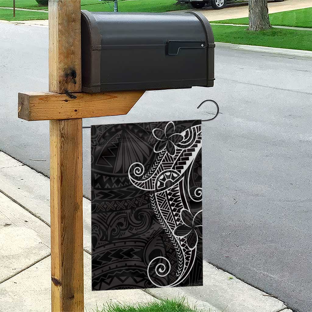 Black White Polynesian Tribal Garden Flag - Polynesian Pride