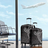 Black White Polynesian Tribal Luggage Cover - Polynesian Pride