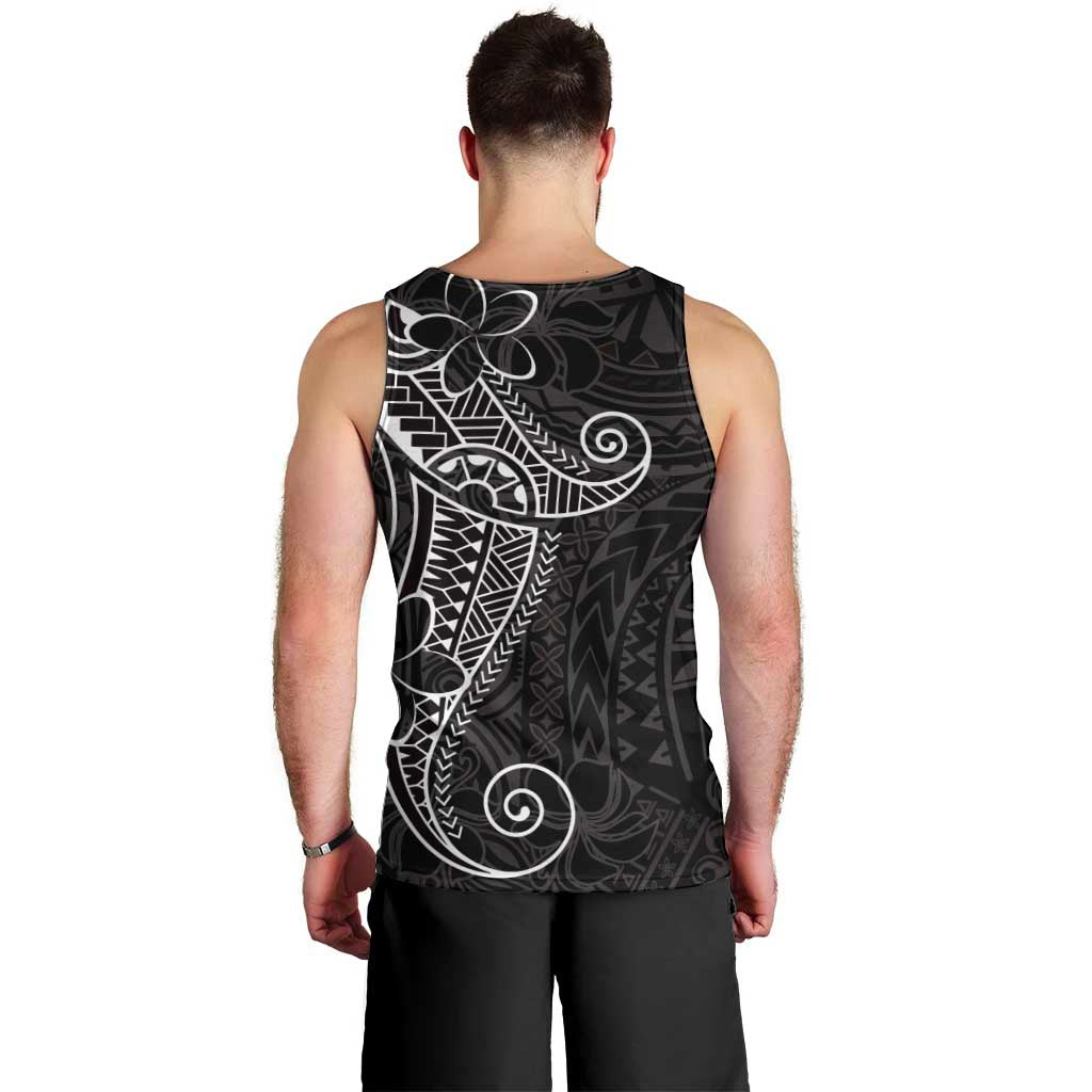 Black White Polynesian Tribal Men Tank Top - Polynesian Pride