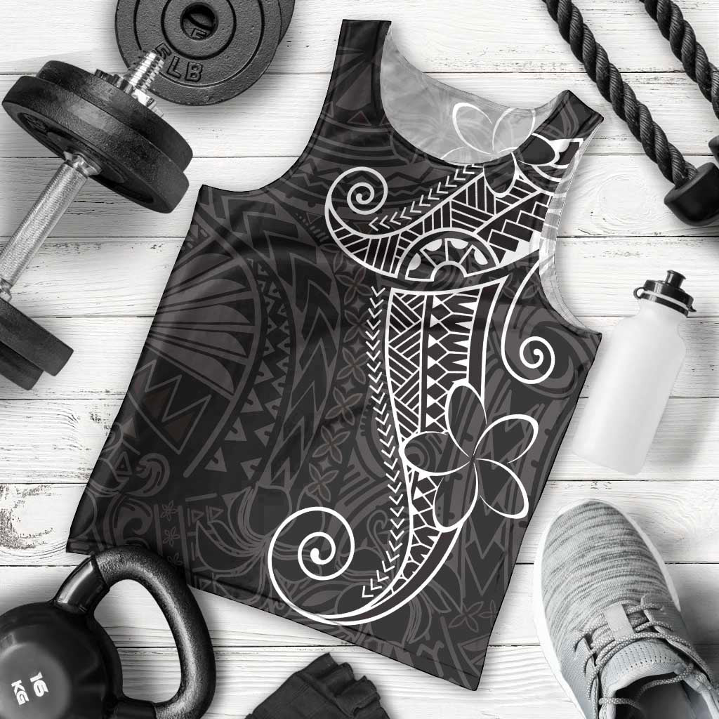 Black White Polynesian Tribal Men Tank Top - Polynesian Pride