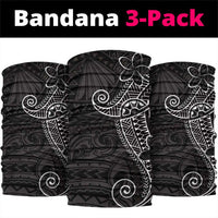 Black White Polynesian Tribal Neck Gaiter - Polynesian Pride