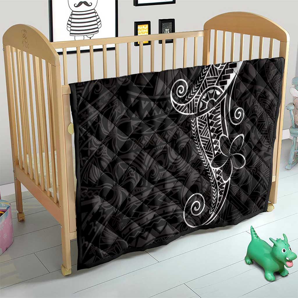 Black White Polynesian Tribal Quilt - Polynesian Pride
