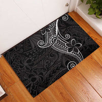 Black White Polynesian Tribal Rubber Doormat LT9 - Polynesian Pride