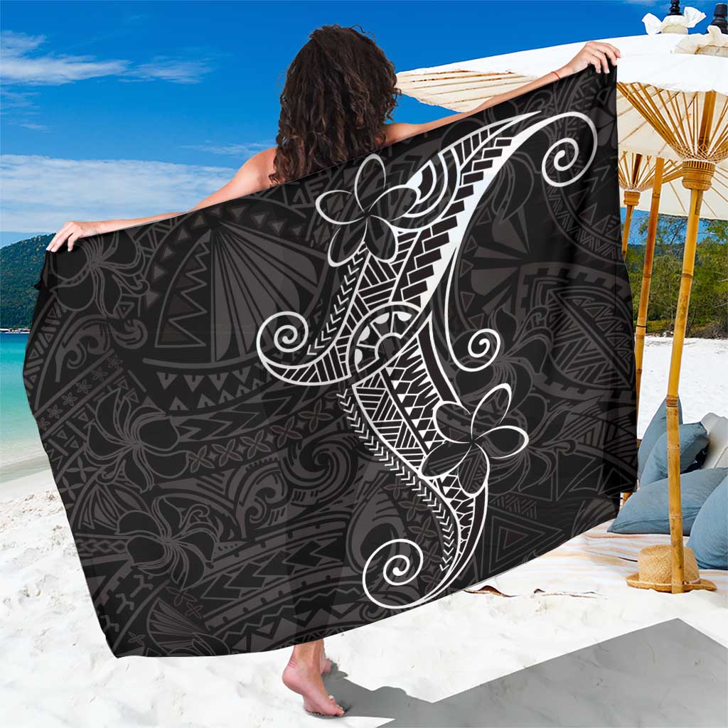 Black White Polynesian Tribal Sarong LT9 One Size 44 x 66 inches White - Polynesian Pride