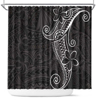 Black White Polynesian Tribal Shower Curtain - Polynesian Pride
