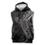 Black White Polynesian Tribal Sleeveless Hoodie - Polynesian Pride