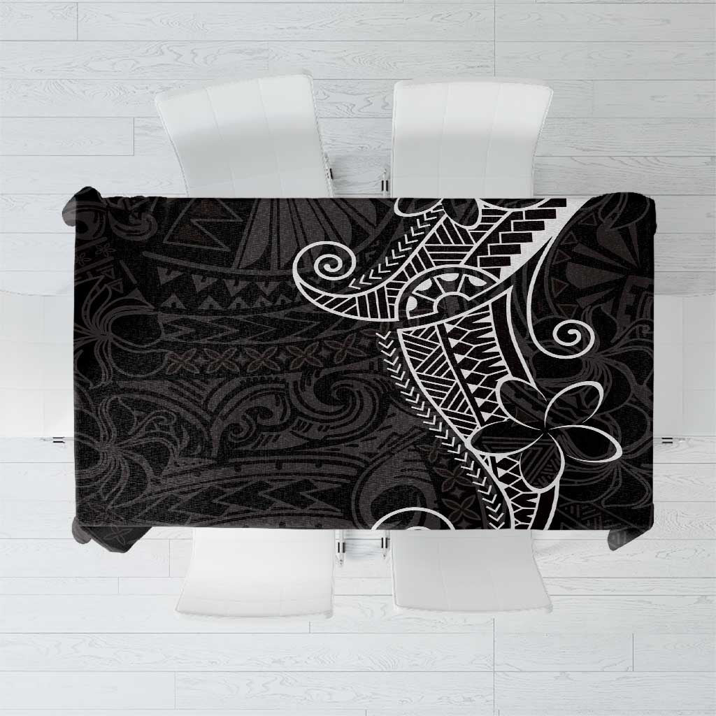 Black White Polynesian Tribal Tablecloth - Polynesian Pride