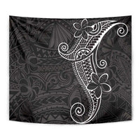 Black White Polynesian Tribal Tapestry - Polynesian Pride