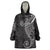 Black White Polynesian Tribal Wearable Blanket Hoodie - Polynesian Pride