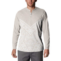 Lotu Tamaiti Tongan Polynesian Art Pattern Button Sweatshirt Traditional Tribal Motifs - Polynesian Pride