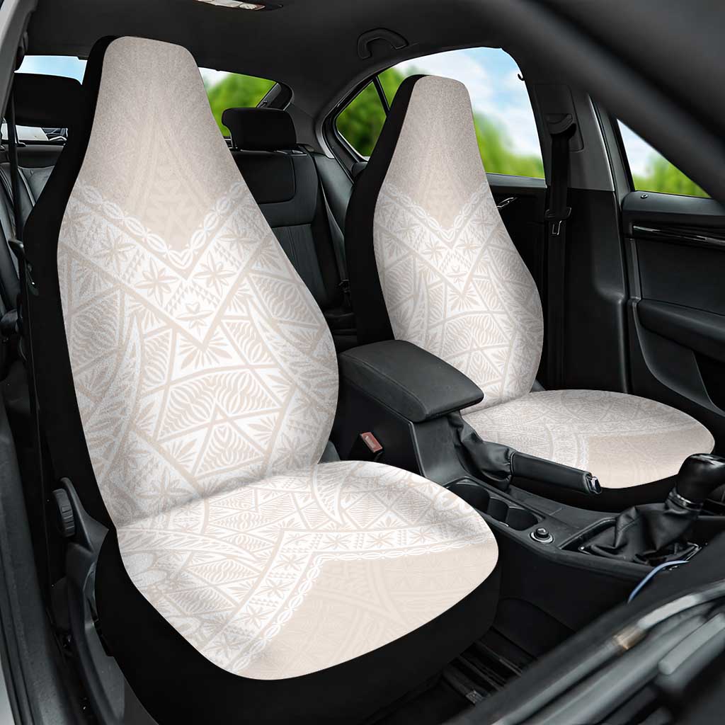 Lotu Tamaiti Tongan Polynesian Art Pattern Car Seat Cover Traditional Tribal Motifs LT9 One Size White - Polynesian Pride