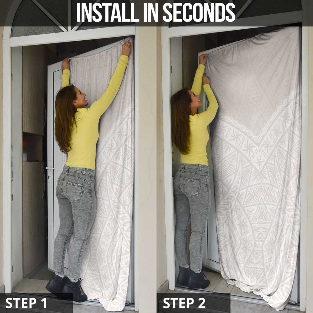 Lotu Tamaiti Tongan Polynesian Art Pattern Door Cover Traditional Tribal Motifs - Polynesian Pride