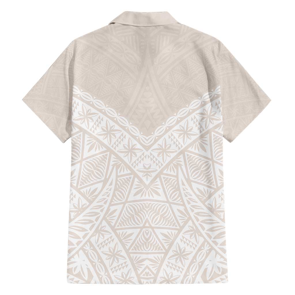 Lotu Tamaiti Tongan Polynesian Art Pattern Family Matching Off Shoulder Short Dress and Hawaiian Shirt Traditional Tribal Motifs - Polynesian Pride