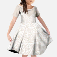 Lotu Tamaiti Tongan Polynesian Art Pattern Family Matching Short Sleeve Bodycon Dress and Hawaiian Shirt Traditional Tribal Motifs - Polynesian Pride