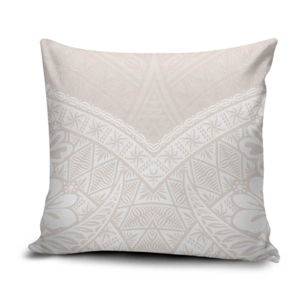 Lotu Tamaiti Tongan Polynesian Art Pattern Pillow Cover Traditional Tribal Motifs LT9 White - Polynesian Pride