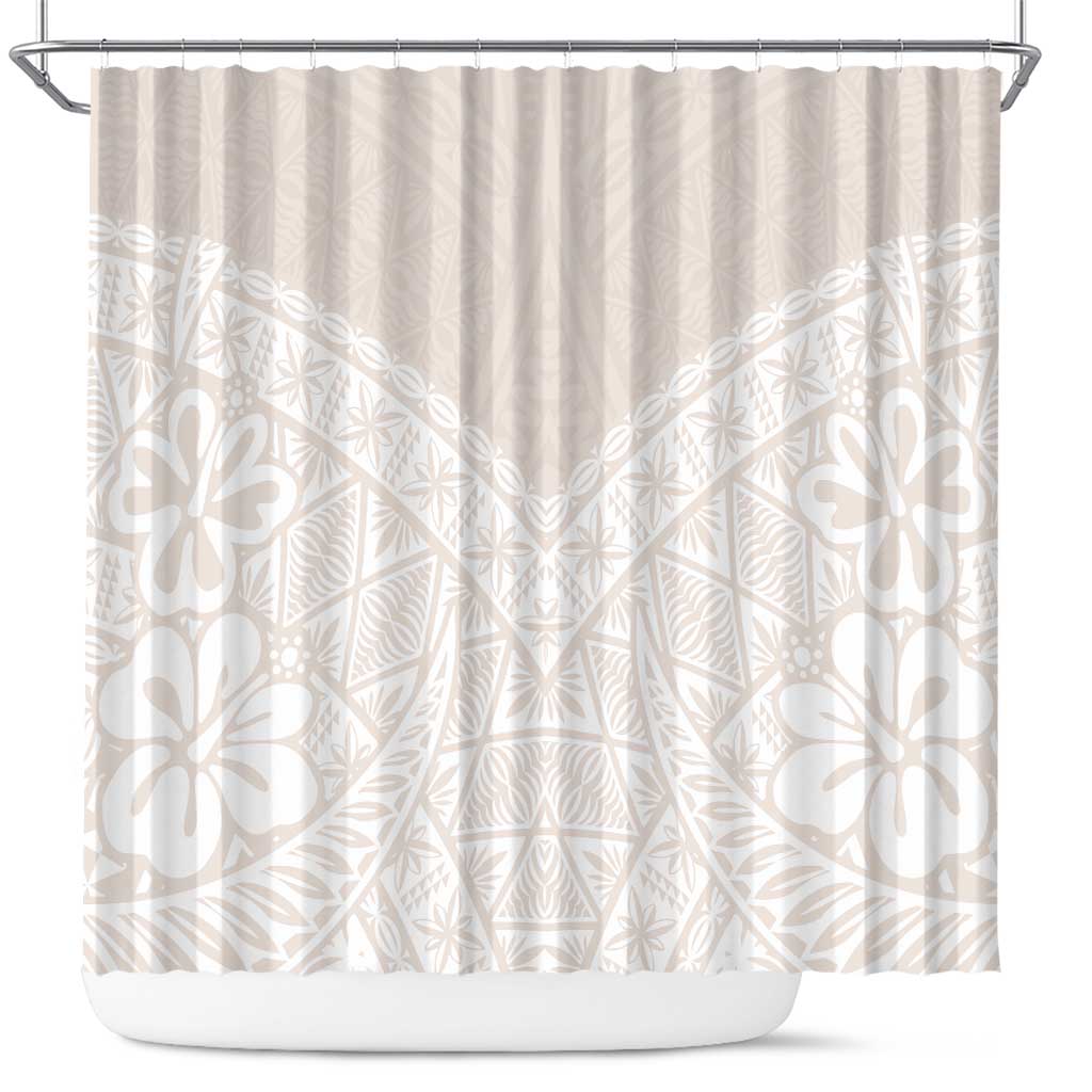 Lotu Tamaiti Tongan Polynesian Art Pattern Shower Curtain Traditional Tribal Motifs - Polynesian Pride