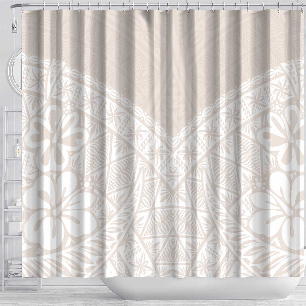 Lotu Tamaiti Tongan Polynesian Art Pattern Shower Curtain Traditional Tribal Motifs - Polynesian Pride
