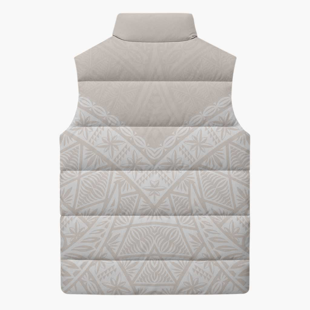 Lotu Tamaiti Tongan Polynesian Art Pattern Sleeveless Puffer Jacket Traditional Tribal Motifs - Polynesian Pride