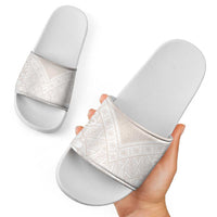 Lotu Tamaiti Tongan Polynesian Art Pattern Slide Sandals Traditional Tribal Motifs LT9 - Polynesian Pride