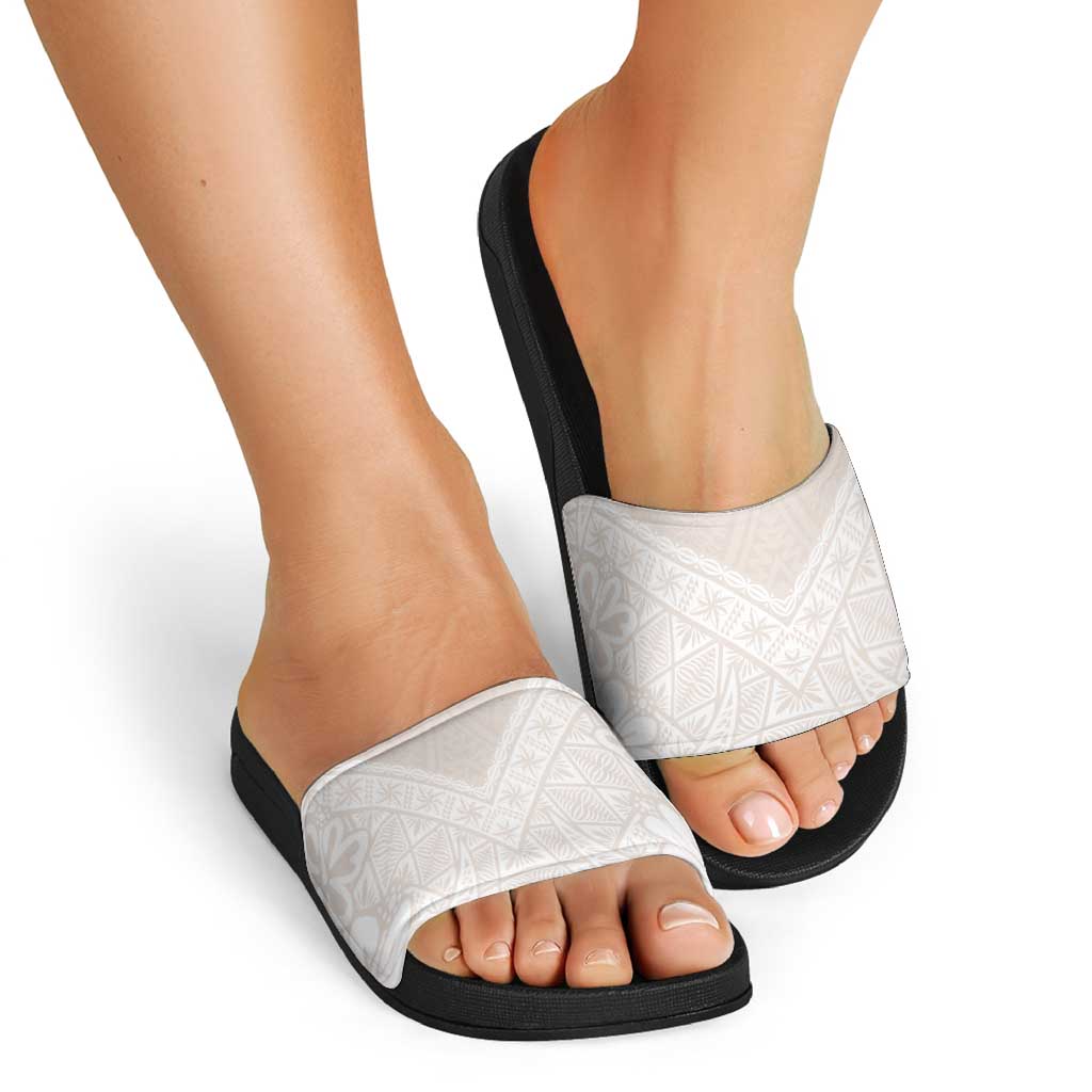 Lotu Tamaiti Tongan Polynesian Art Pattern Slide Sandals Traditional Tribal Motifs LT9 - Polynesian Pride