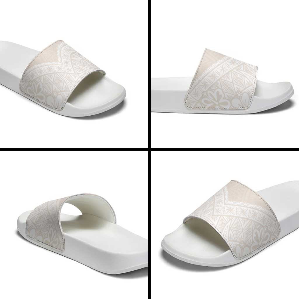 Lotu Tamaiti Tongan Polynesian Art Pattern Slide Sandals Traditional Tribal Motifs LT9 - Polynesian Pride