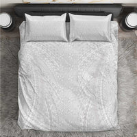 Lotu Tamaiti White Tongan Ngatu Bedding Set Polynesian Tribal Fonulei Pattern LT9 White - Polynesian Pride