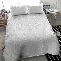 Lotu Tamaiti White Tongan Ngatu Bedding Set Polynesian Tribal Fonulei Pattern LT9 - Polynesian Pride