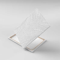 Lotu Tamaiti White Tongan Ngatu Canvas Wall Art Polynesian Tribal Fonulei Pattern - Polynesian Pride