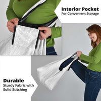 Lotu Tamaiti White Tongan Ngatu Grocery Bag Polynesian Tribal Fonulei Pattern - Polynesian Pride