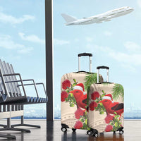 Christmas Hawaii with I'iwi Bird Luggage Cover Aloha Mele Kalikimaka - Beige Art