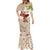 Christmas Hawaii with I'iwi Bird Mermaid Dress Aloha Mele Kalikimaka - Beige Art